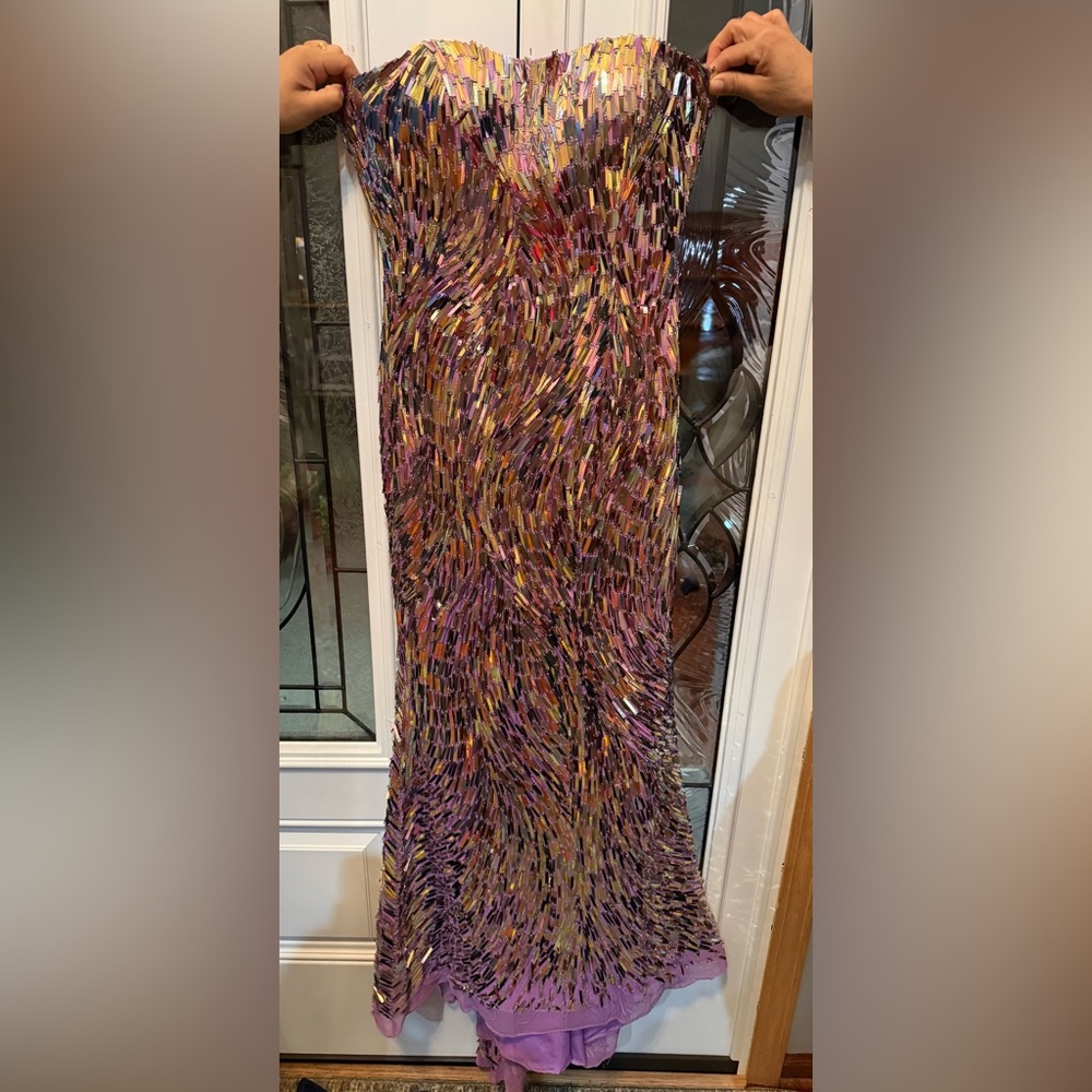 Sherri Hill Lavender Sequin Gown
